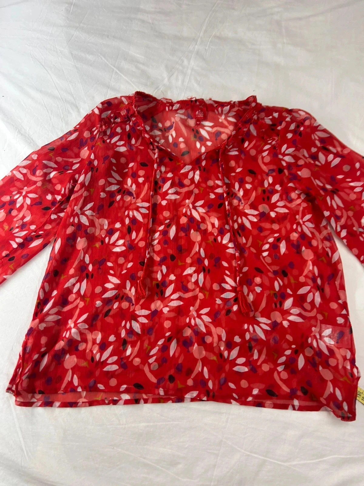 Blusa de manga corta roja transparente miss by captain tortue – photo 2